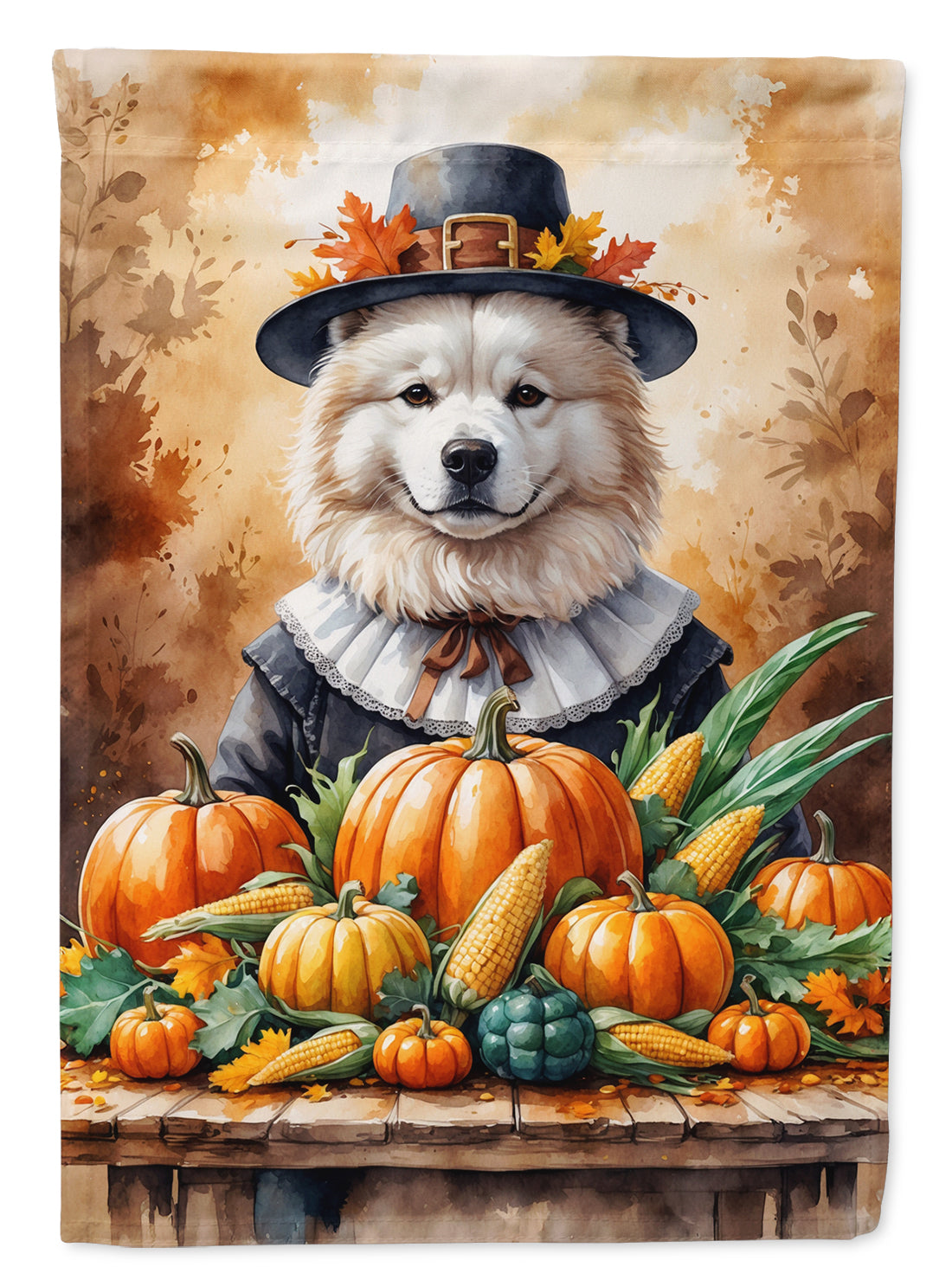 Buy this Samoyed Thanksgiving House Flag