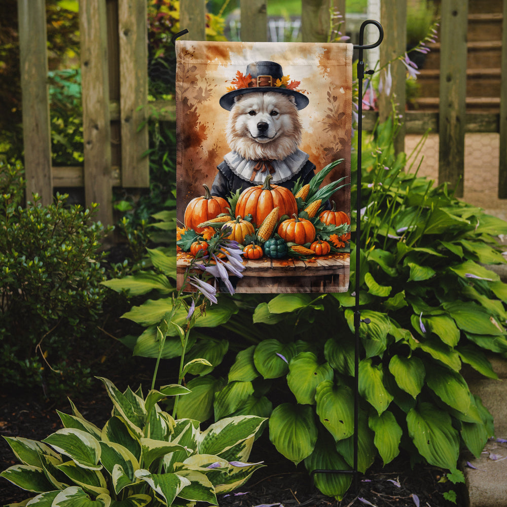 Samoyed Thanksgiving Garden Flag
