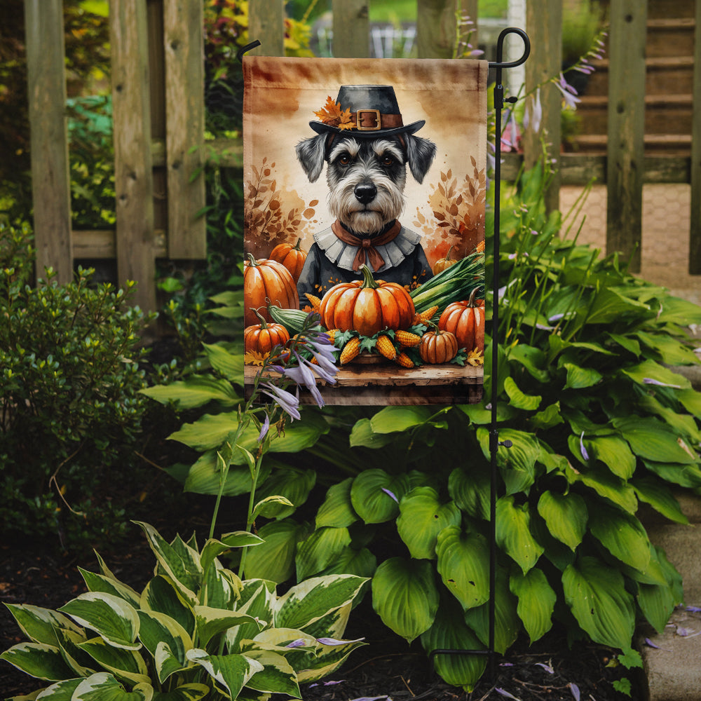 Schnauzer Thanksgiving Garden Flag