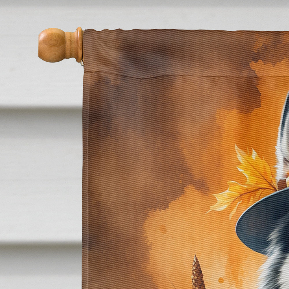 Siberian Husky Thanksgiving House Flag