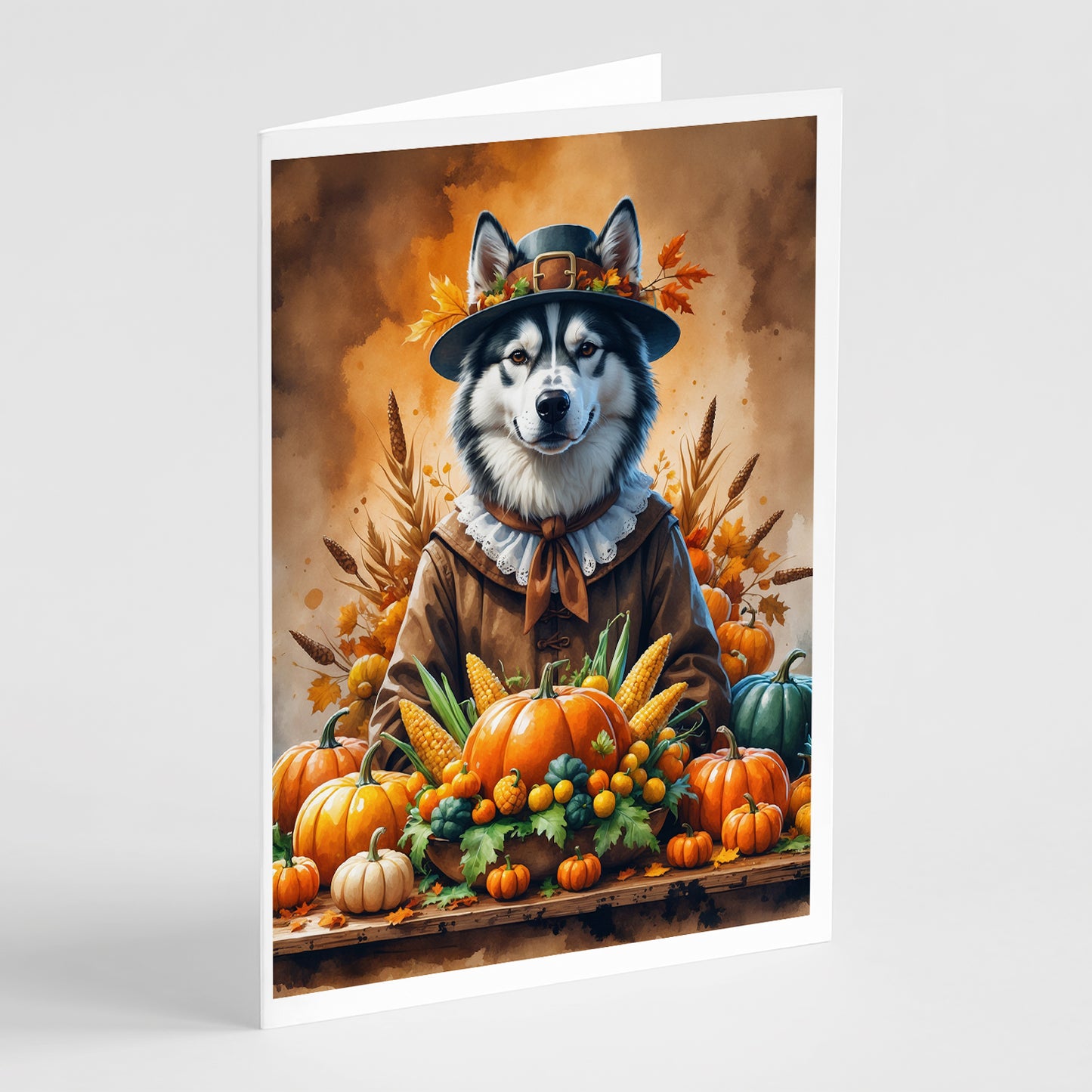 Buy this Siberian Husky Thanksgiving Greeting Cards Pack of 8