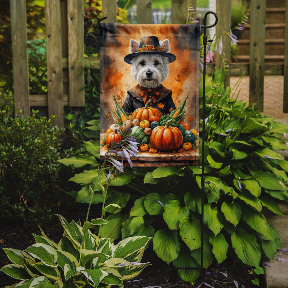 Westie Thanksgiving Garden Flag