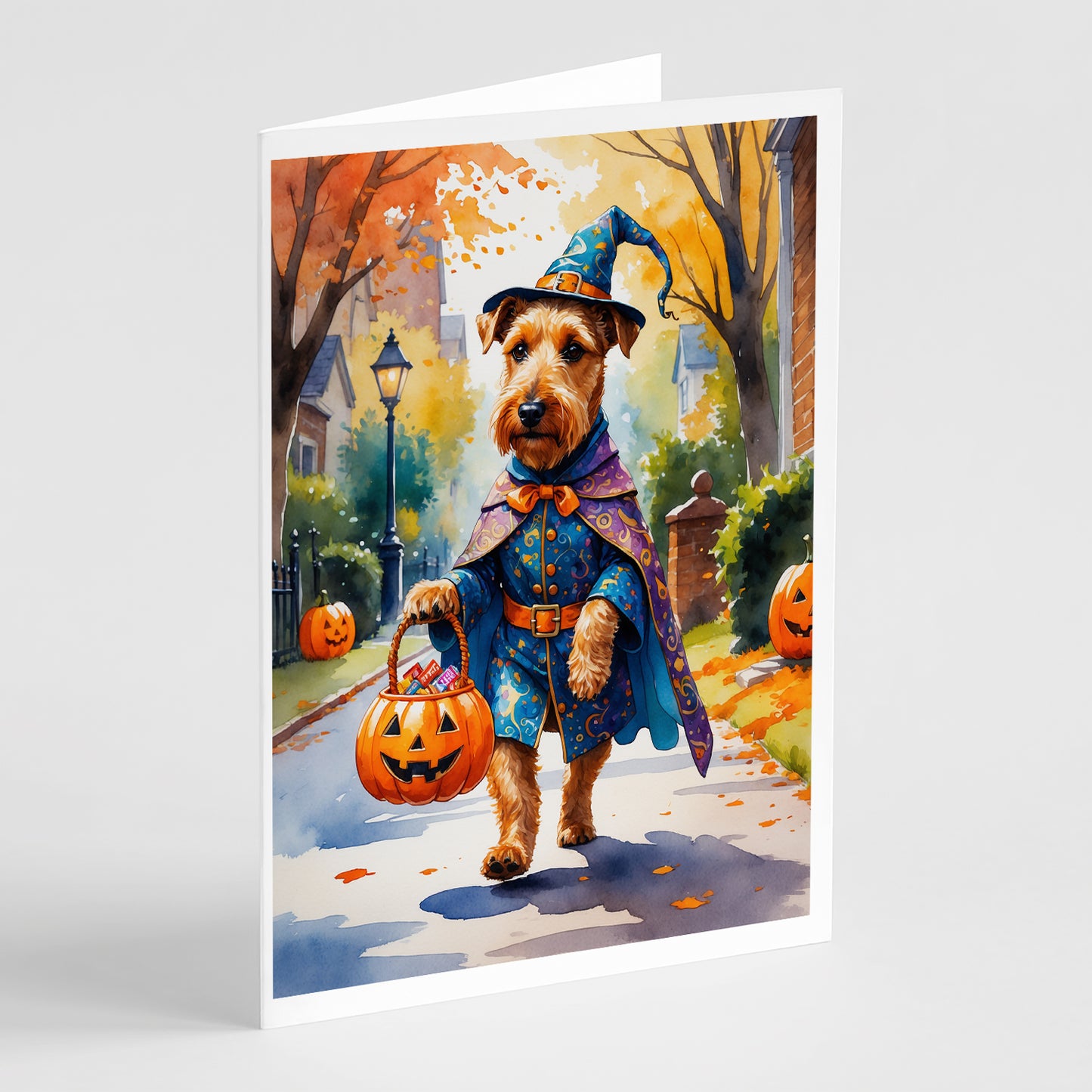 Buy this Airedale Terrier Halloween Trick or Treat Greeting Cards Pack of 8