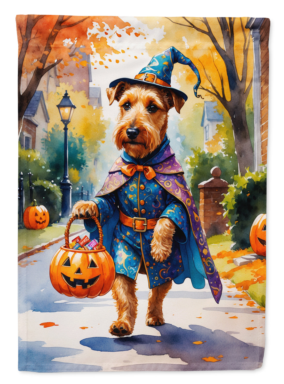 Buy this Airedale Terrier Halloween Trick or Treat Garden Flag