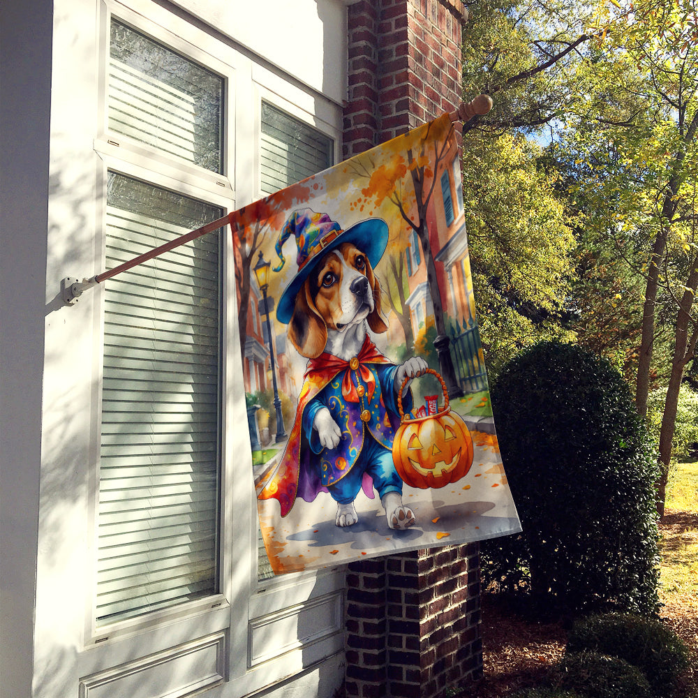 Beagle Halloween Trick or Treat House Flag