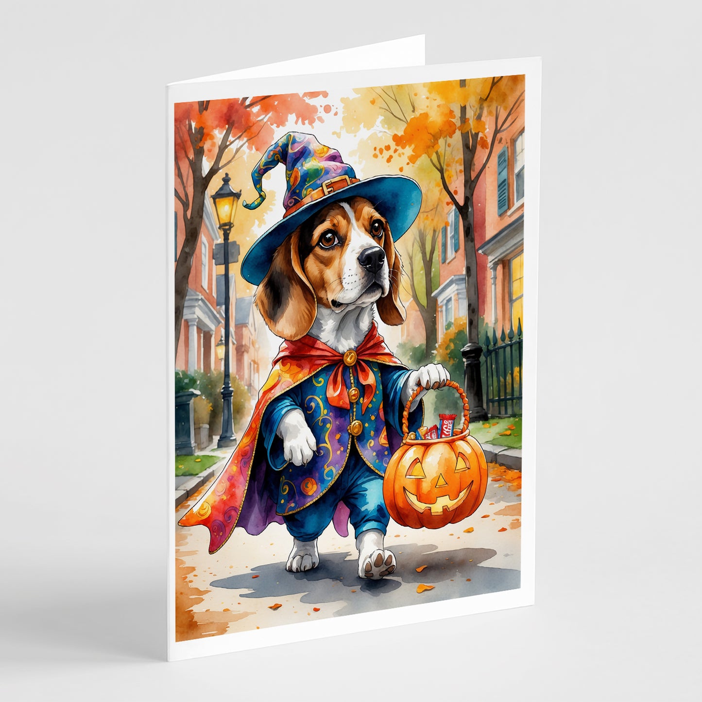 Buy this Beagle Halloween Trick or Treat Greeting Cards Pack of 8