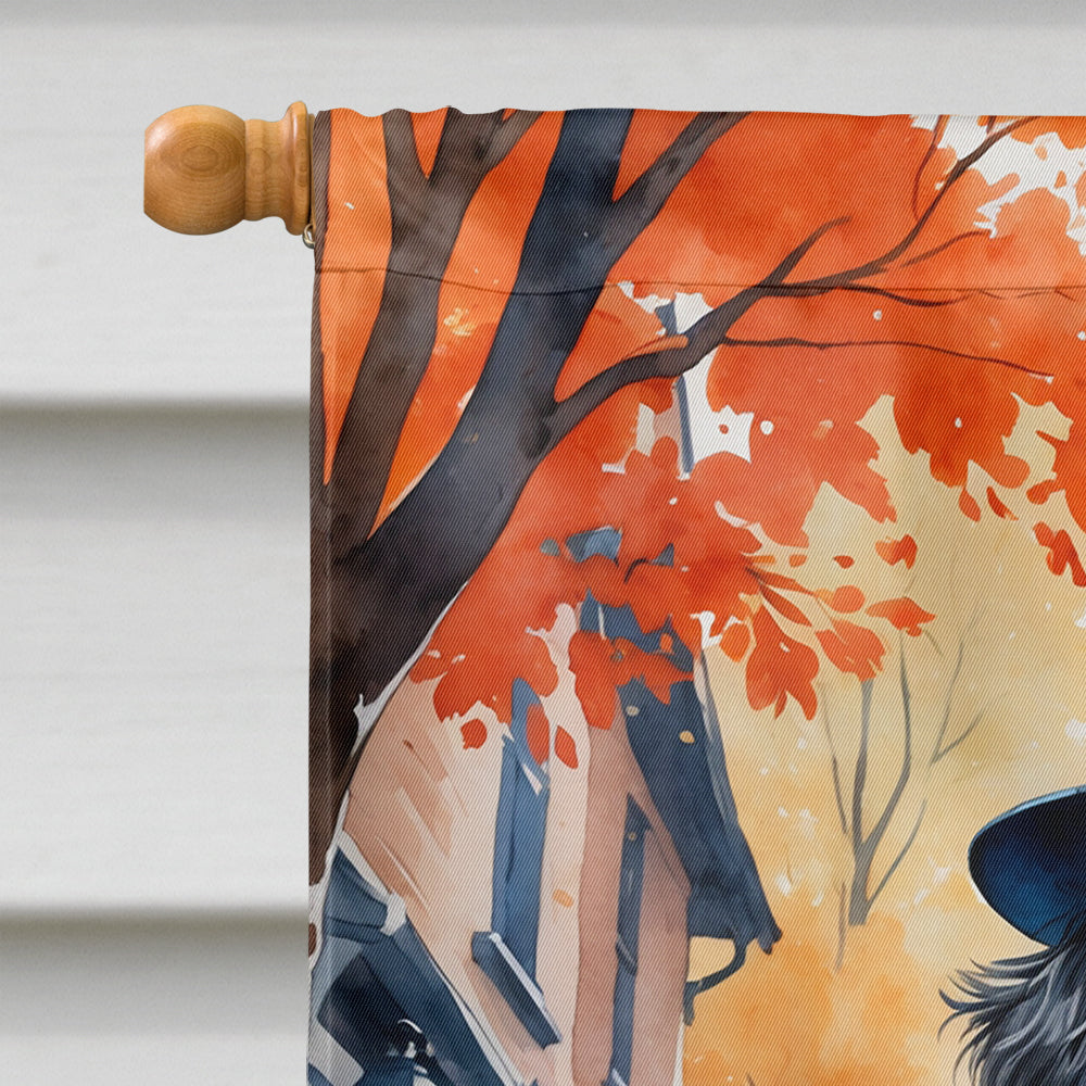 Bernedoodle Halloween Trick or Treat House Flag