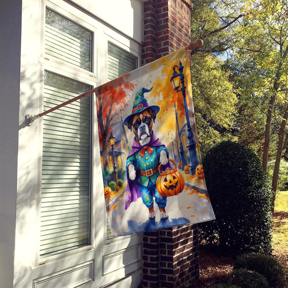 Boxer Halloween Trick or Treat House Flag