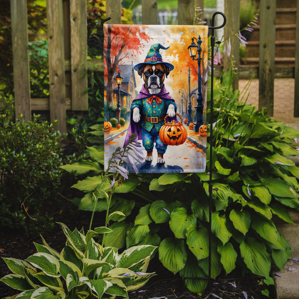 Boxer Halloween Trick or Treat Garden Flag