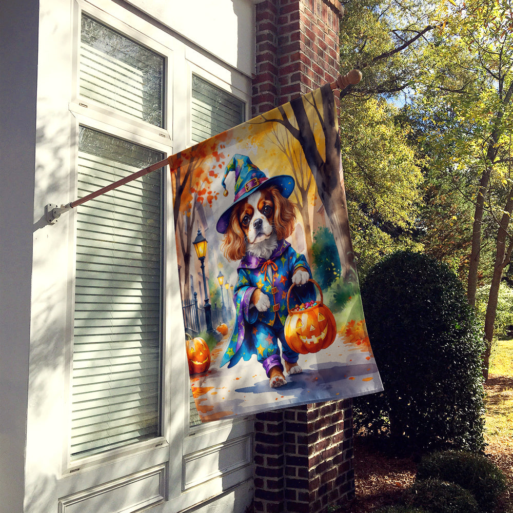 Cavalier Spaniel Halloween Trick or Treat House Flag