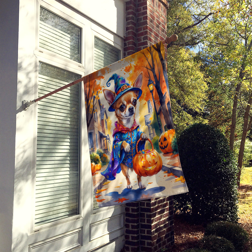Chihuahua Halloween Trick or Treat House Flag