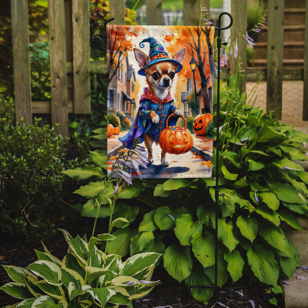 Chihuahua Halloween Trick or Treat Garden Flag