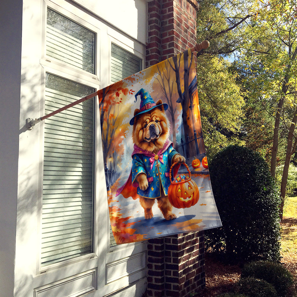 Chow Chow Halloween Trick or Treat House Flag