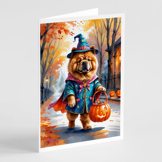 Buy this Chow Chow Halloween Trick or Treat Greeting Cards Pack of 8
