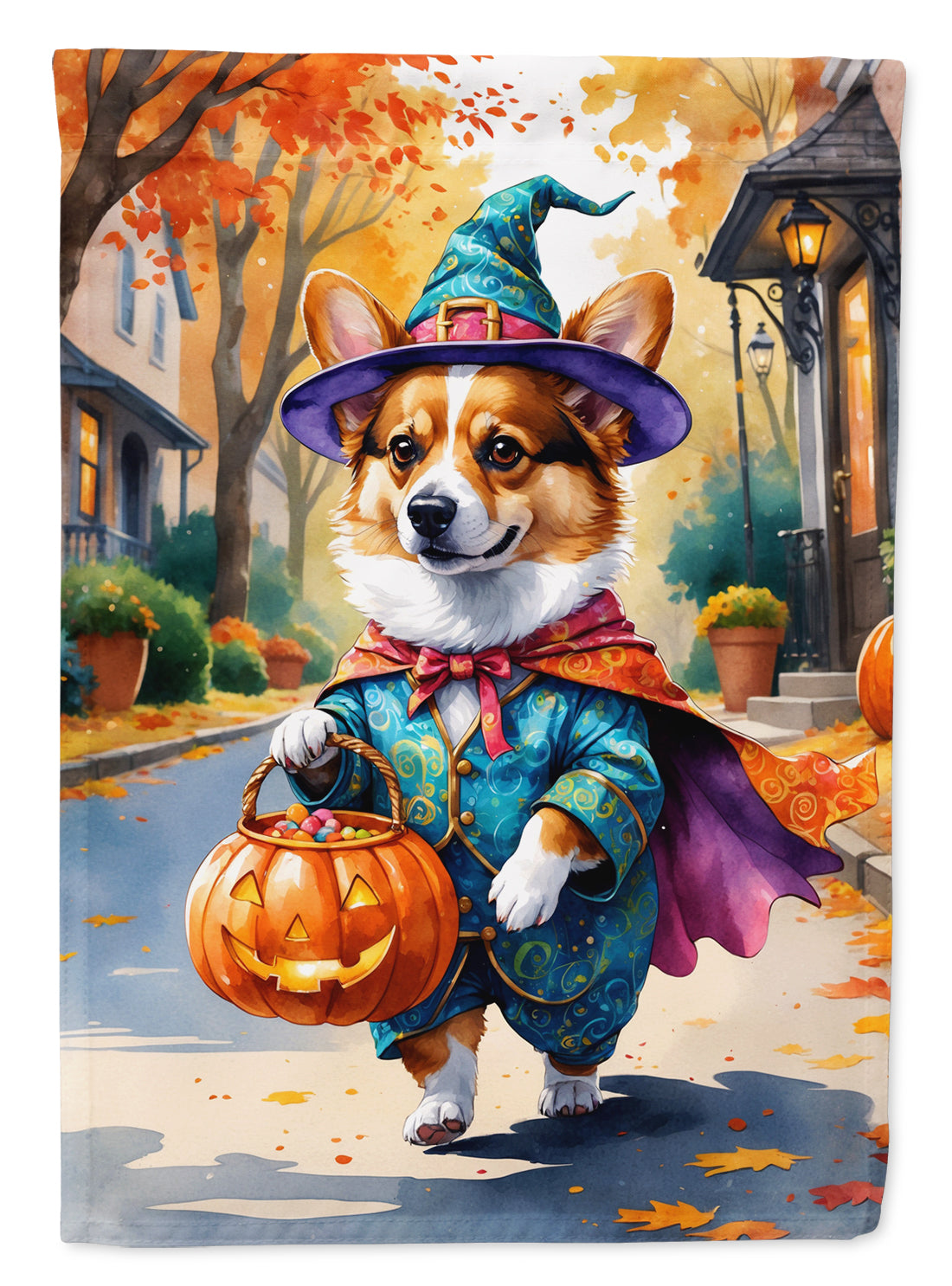 Caroline Treasures Bandiera Da Giardino Rettangolare Con Corgi Di Natale, 2 Lati, Piccola, Multicolore