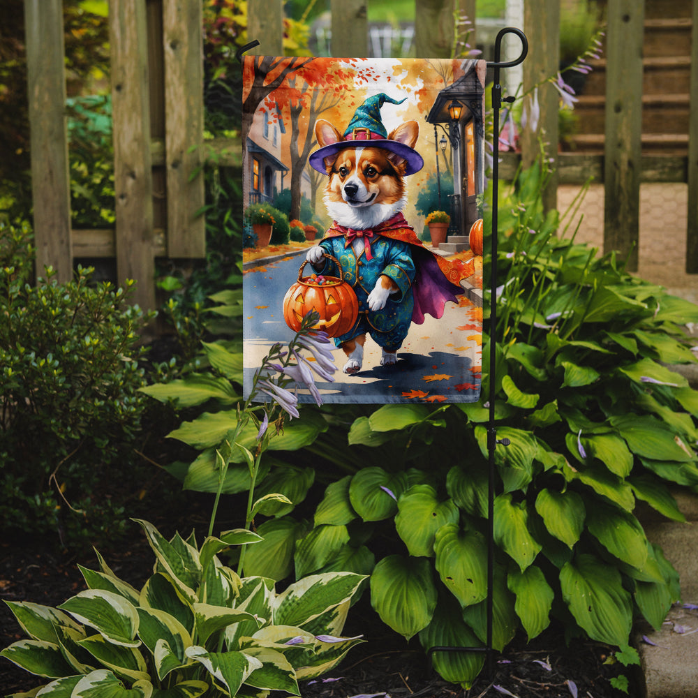 Corgi Halloween Trickor Treat Garden Flag