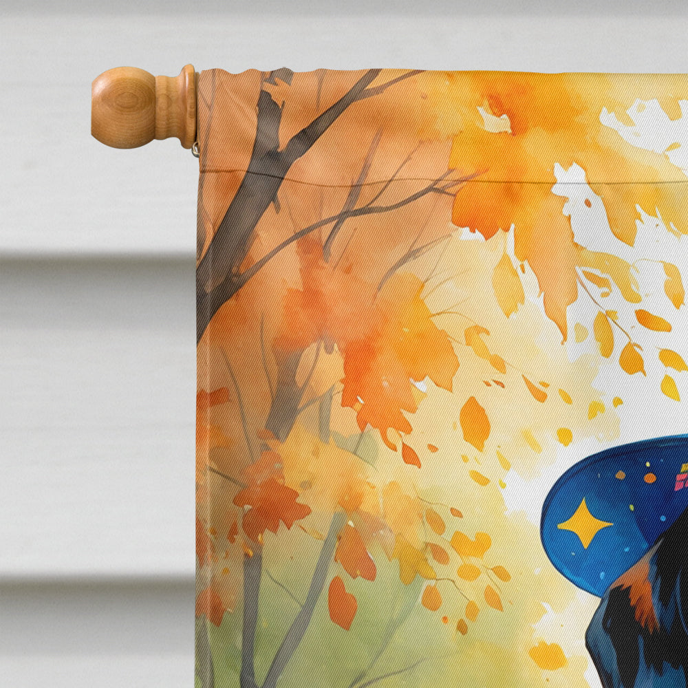Dachshund Halloween Trick or Treat House Flag