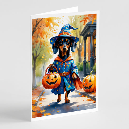 Buy this Dachshund Halloween Trick or Treat Greeting Cards Pack of 8