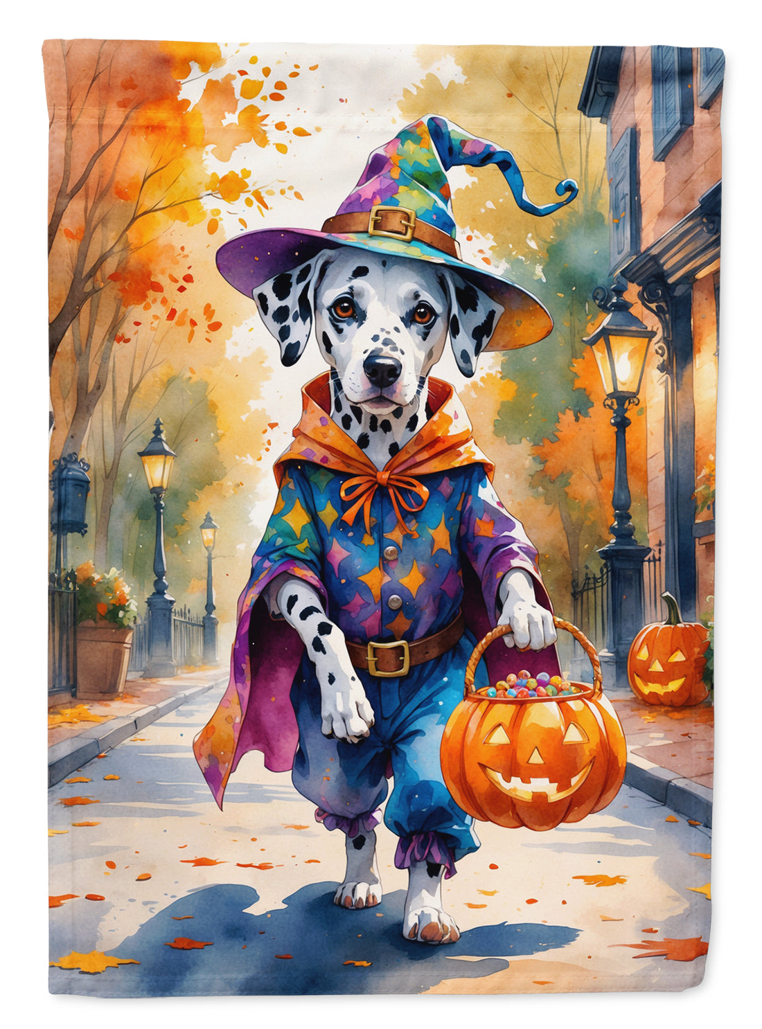 Buy this Dalmatian Halloween Trick or Treat Garden Flag