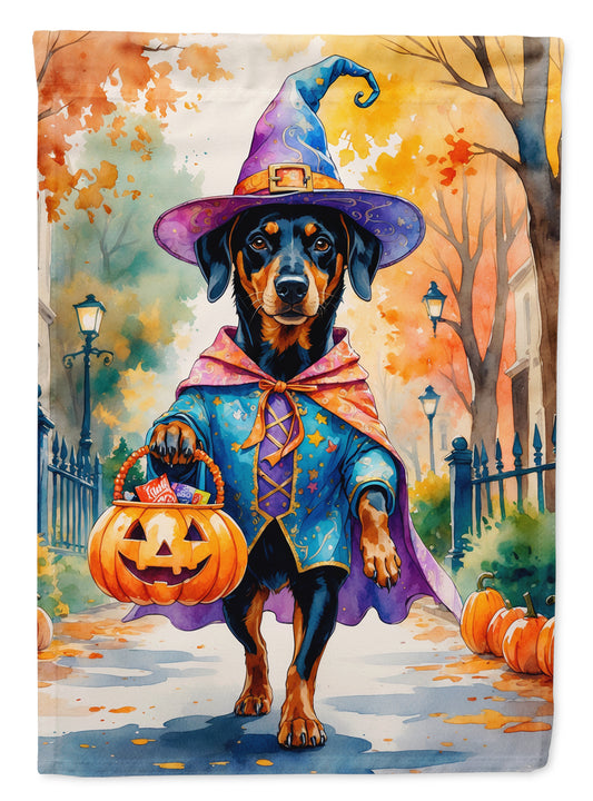Buy this Doberman Pinscher Halloween Trick or Treat House Flag