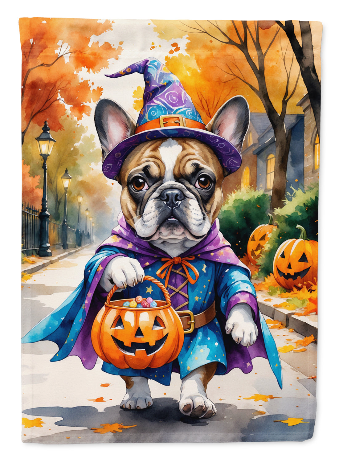 Buy this French Bulldog Halloween Trick or Treat Garden Flag