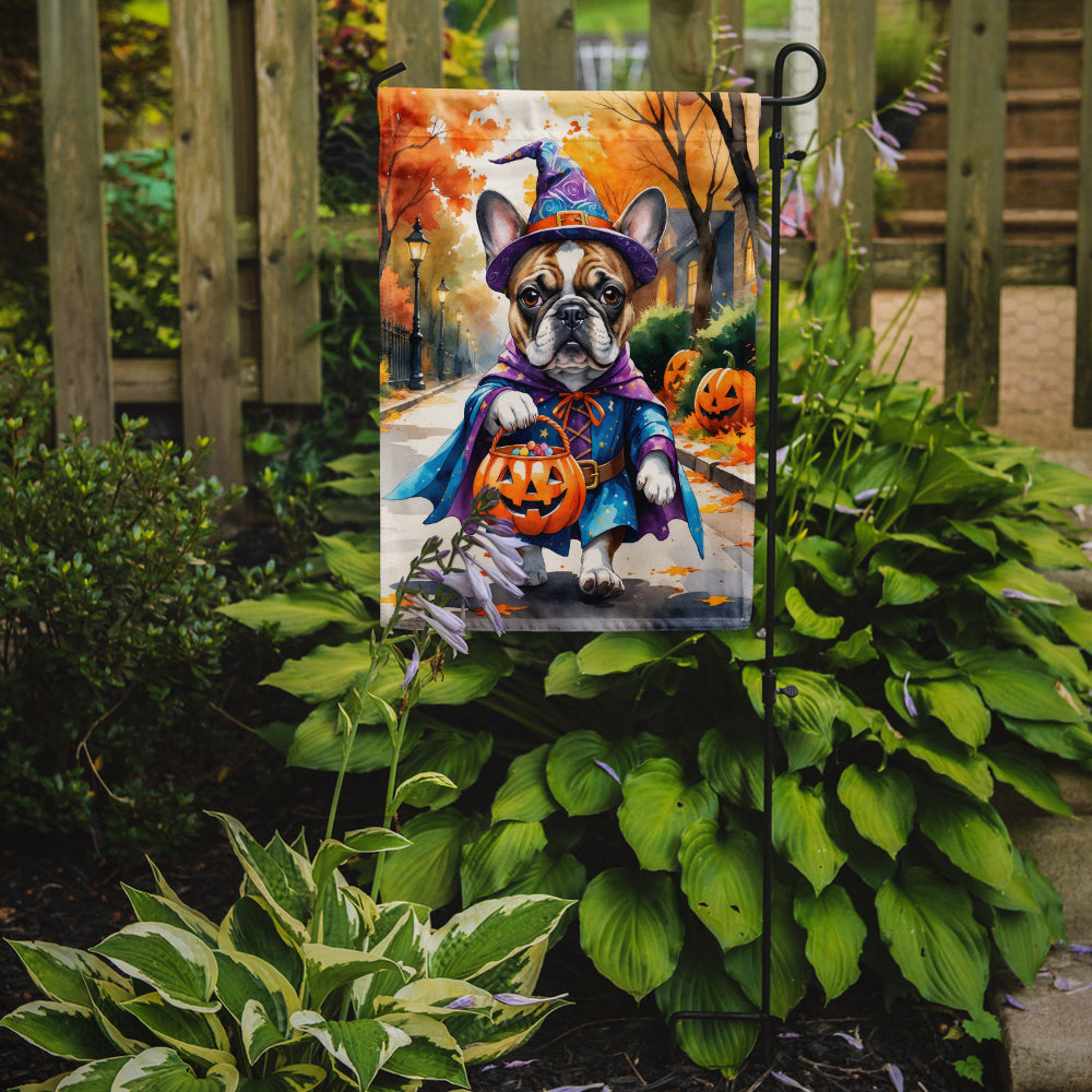 French Bulldog Halloween Trick or Treat Garden Flag
