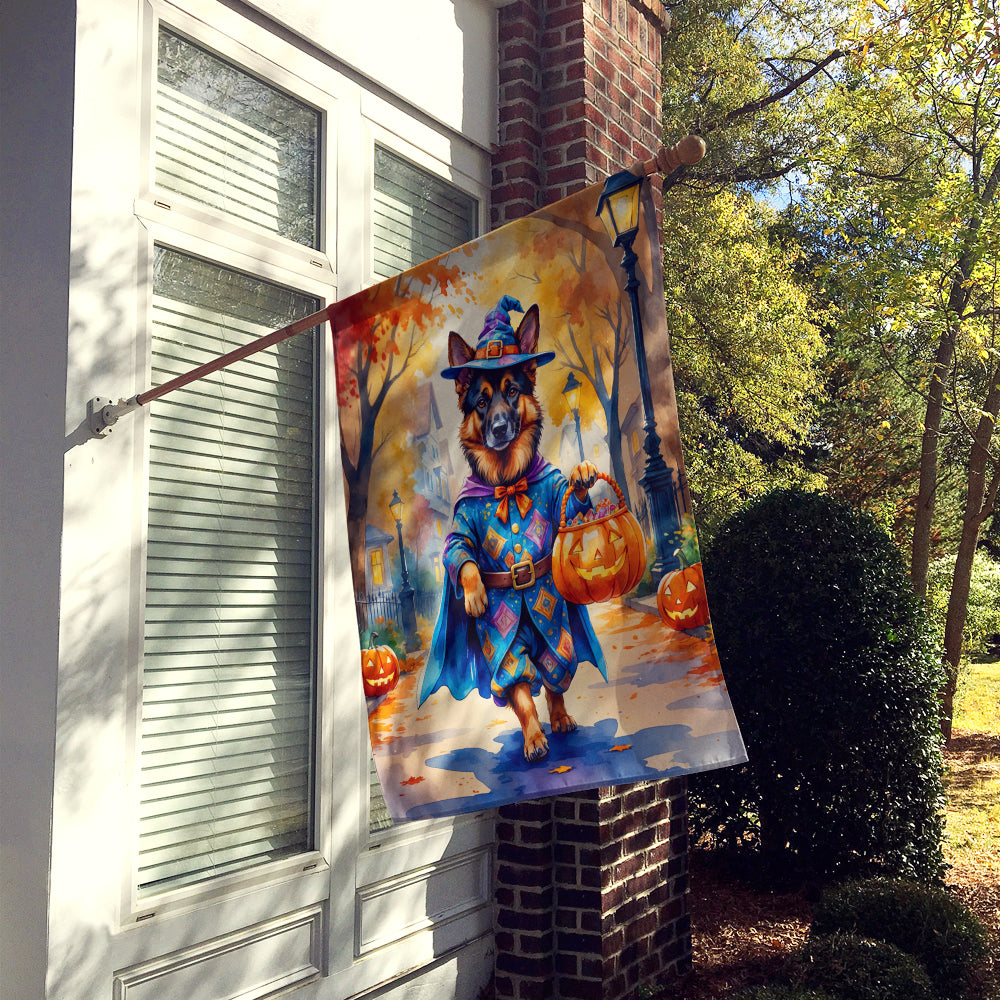 German Shepherd Halloween Trick or Treat House Flag