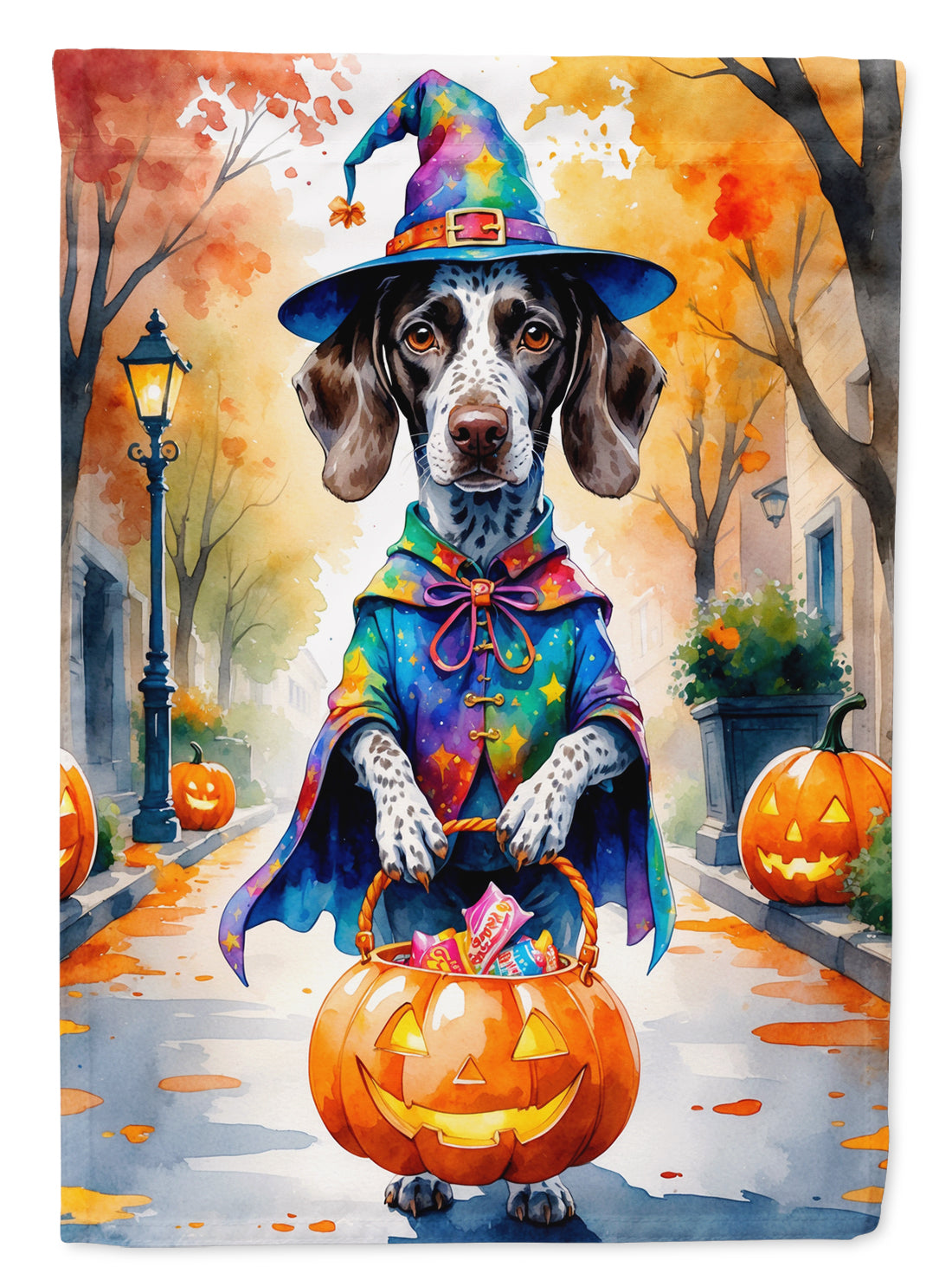 Buy this German Shorthaired Pointer Halloween Trick or Treat House Flag