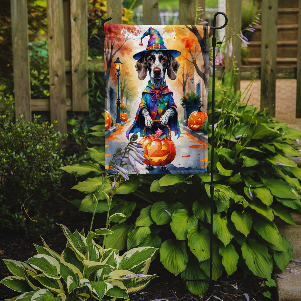 German Shorthaired Pointer Halloween Trick or Treat Garden Flag