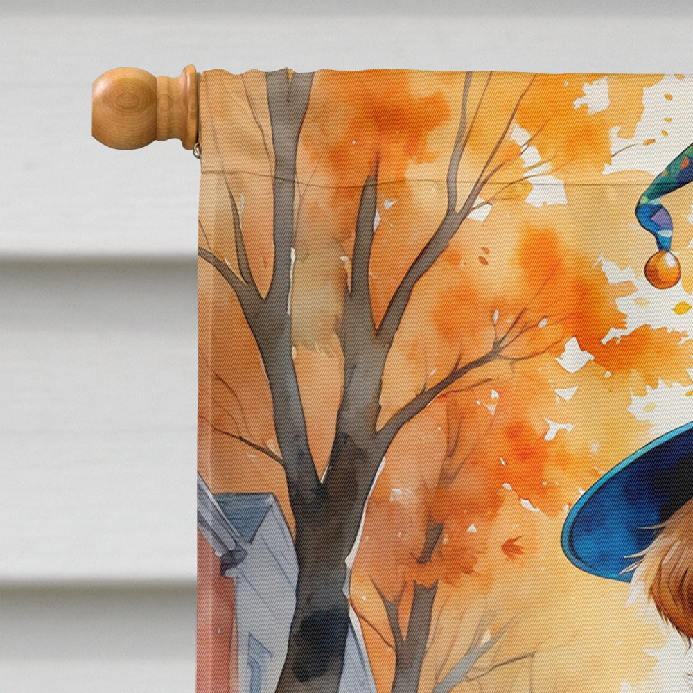 Golden Retriever Halloween Trick or Treat House Flag
