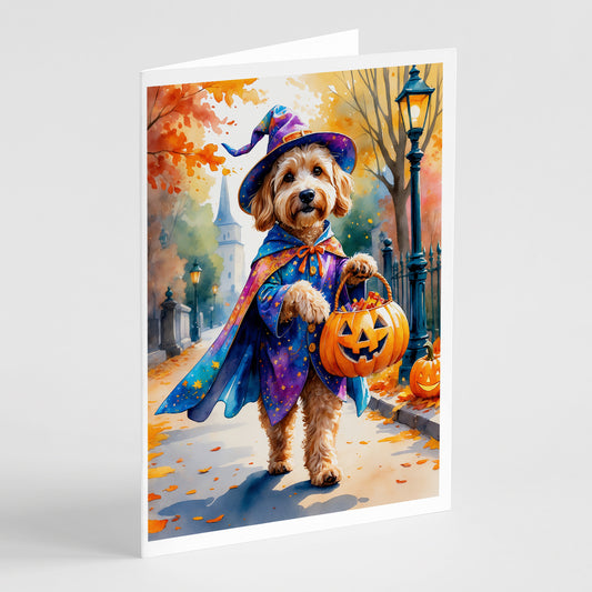Buy this Goldendoodle Halloween Trick or Treat Greeting Cards Pack of 8