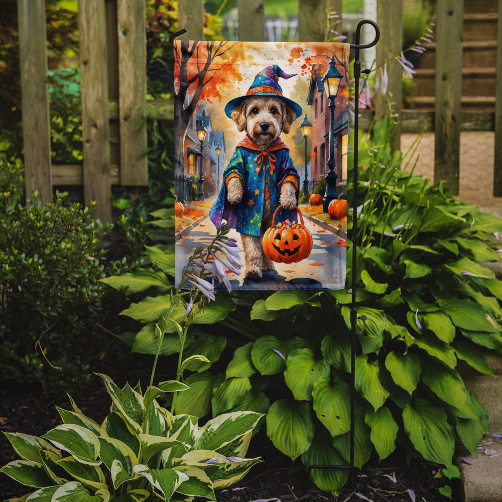 Labradoodle Halloween Trick or Treat Garden Flag