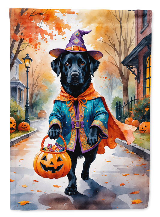 Buy this Black Labrador Retriever Halloween Trick or Treat House Flag