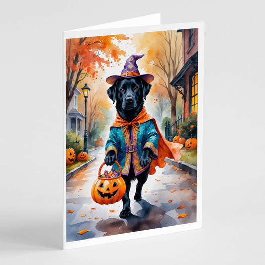 Buy this Black Labrador Retriever Halloween Trick or Treat Greeting Cards Pack of 8