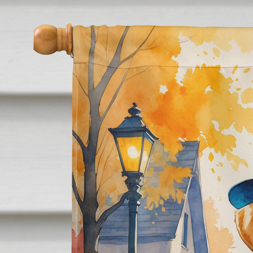 Yellow Labrador Retriever Halloween Trick or Treat House Flag