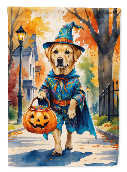 Buy this Yellow Labrador Retriever Halloween Trick or Treat Garden Flag