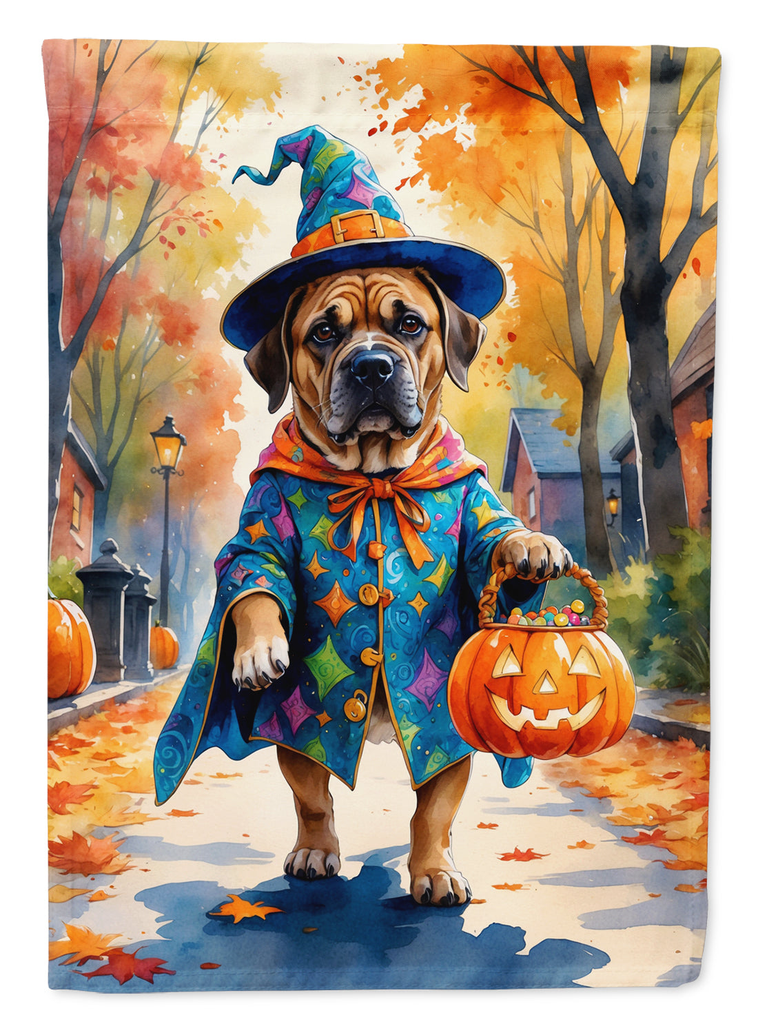 Buy this Mastiff Halloween Trick or Treat House Flag