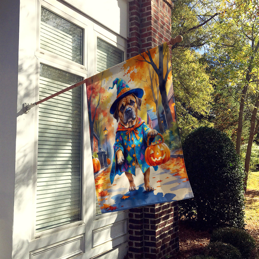 Mastiff Halloween Trick or Treat House Flag