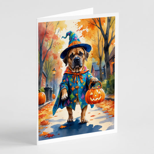 Buy this Mastiff Halloween Trick or Treat Greeting Cards Pack of 8