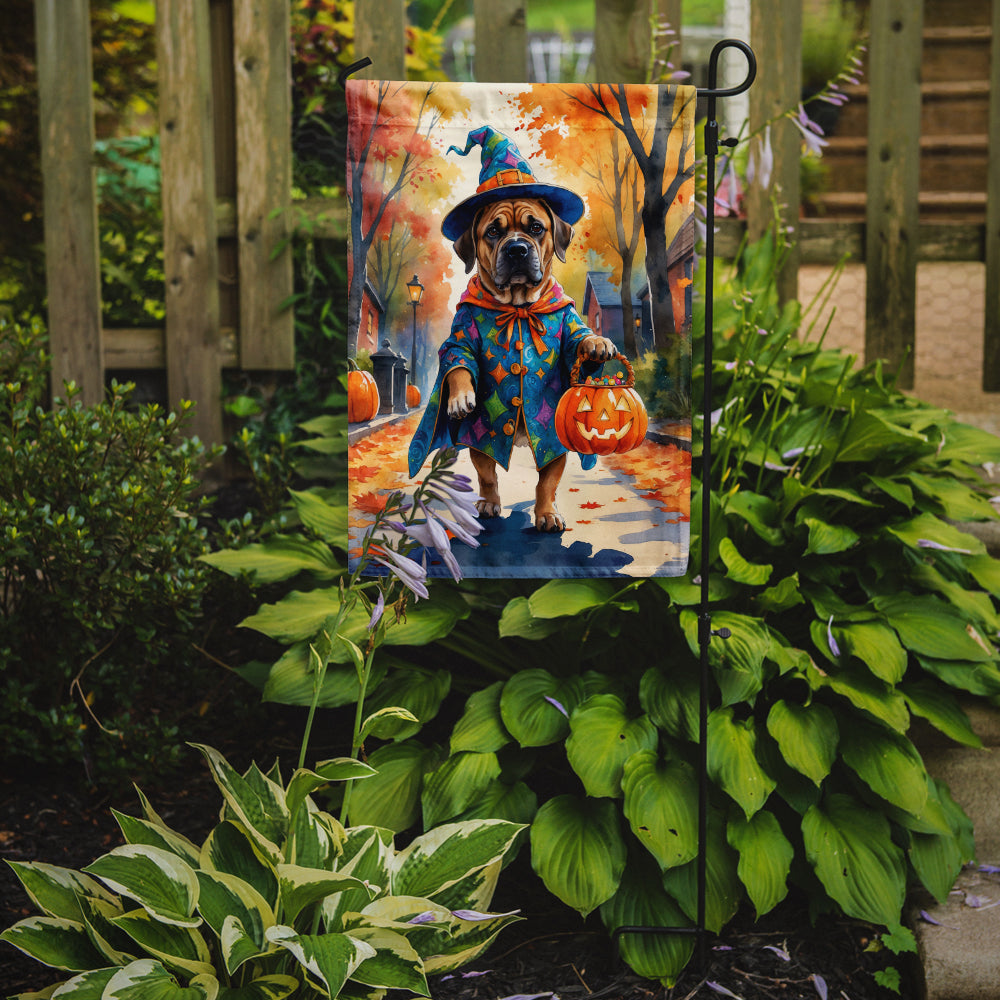 Mastiff Halloween Trick or Treat Garden Flag