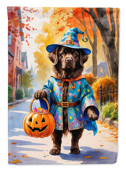 Buy this Chocolate Newfoundland Halloween Trick or Treat House Flag