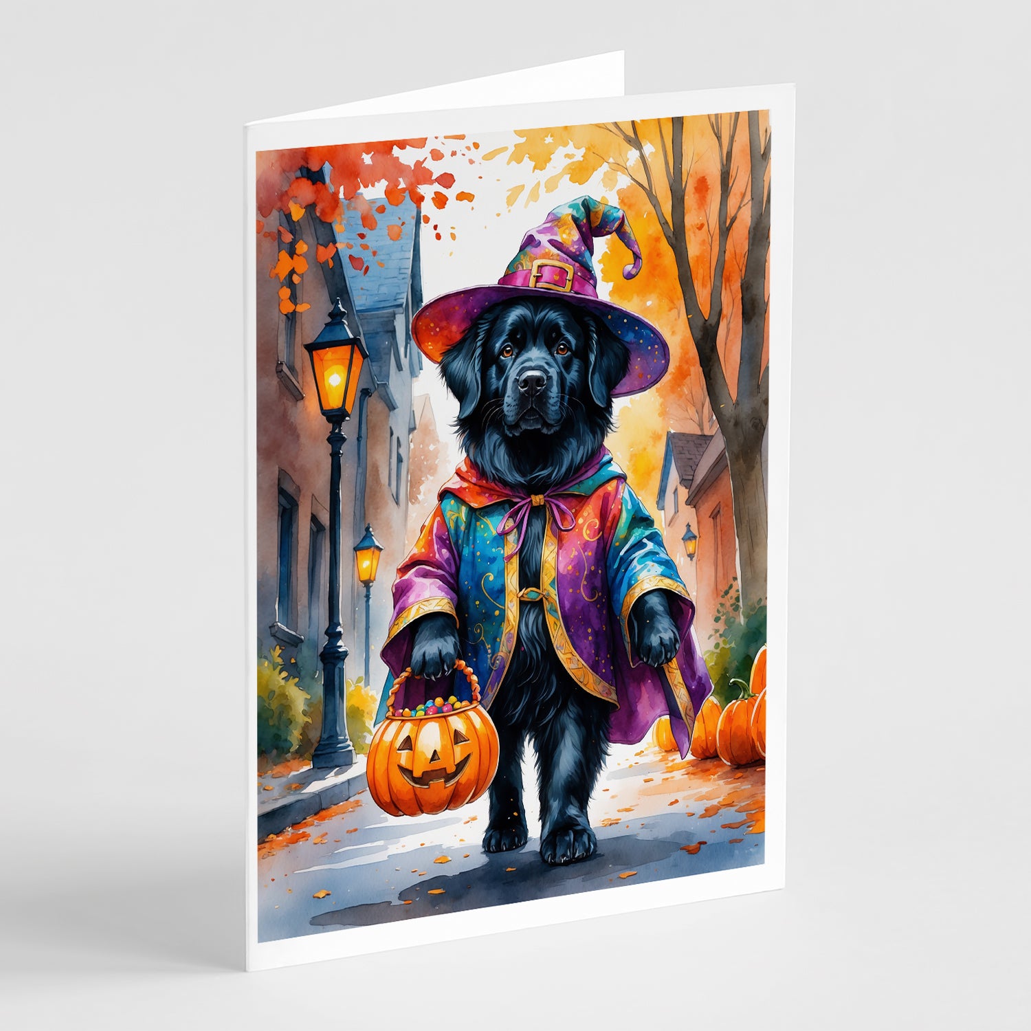 Buy this Newfoundland Halloween Trick or Treat Greeting Cards Pack of 8