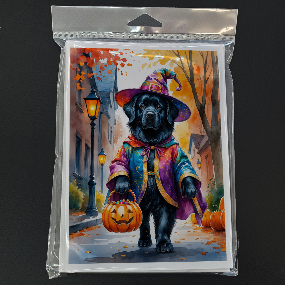 Newfoundland Halloween Trick or Treat Greeting Cards Pack of 8