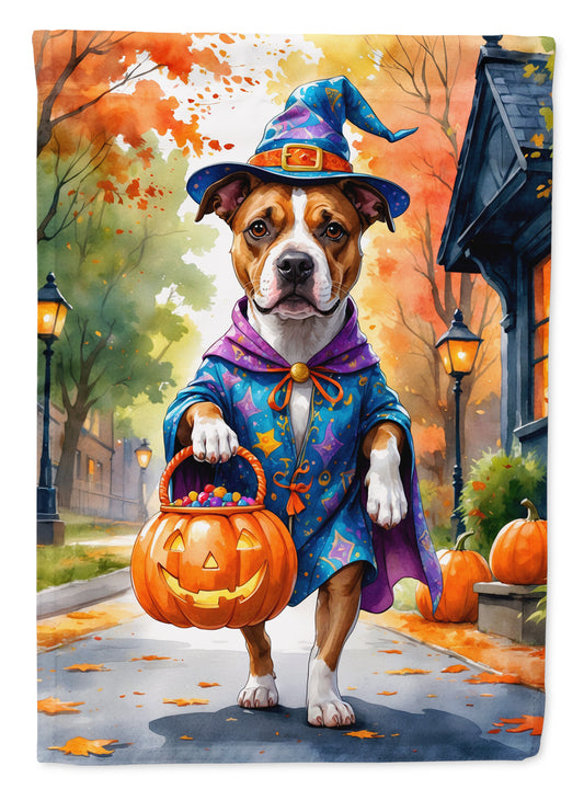 Buy this Pit Bull Terrier Halloween Trick or Treat Garden Flag