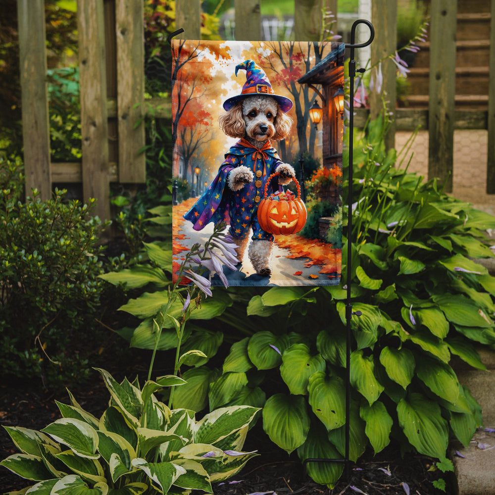 Poodle Halloween Trick or Treat Garden Flag