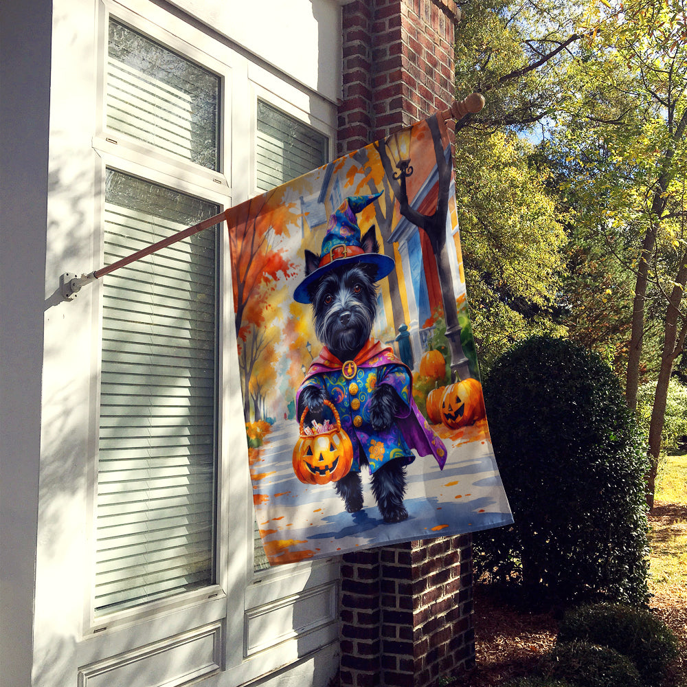 Scottish Terrier Halloween Trick or Treat House Flag