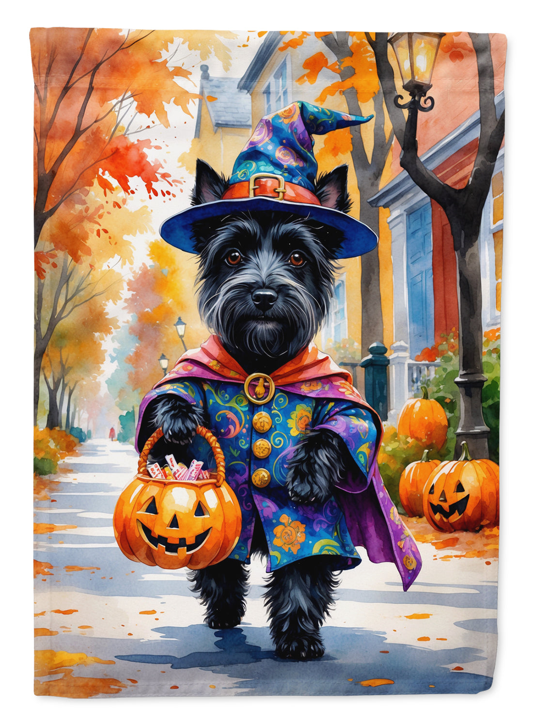 Buy this Scottish Terrier Halloween Trick or Treat Garden Flag