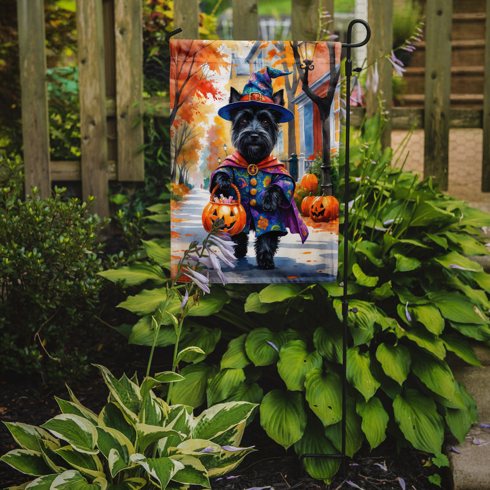 Scottish Terrier Halloween Trick or Treat Garden Flag