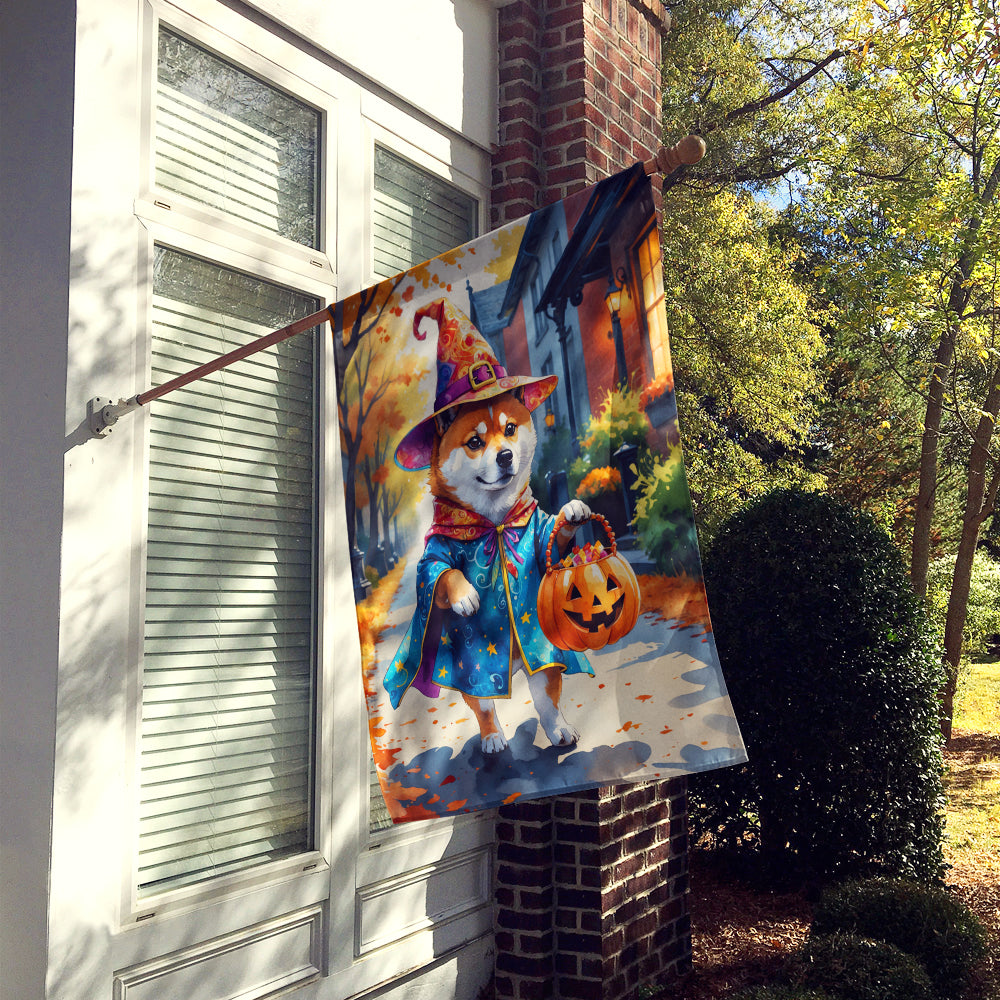 Shiba Inu Halloween Trick or Treat House Flag