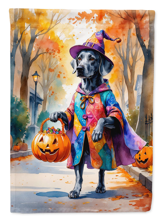 Buy this Weimaraner Halloween Trick or Treat Garden Flag